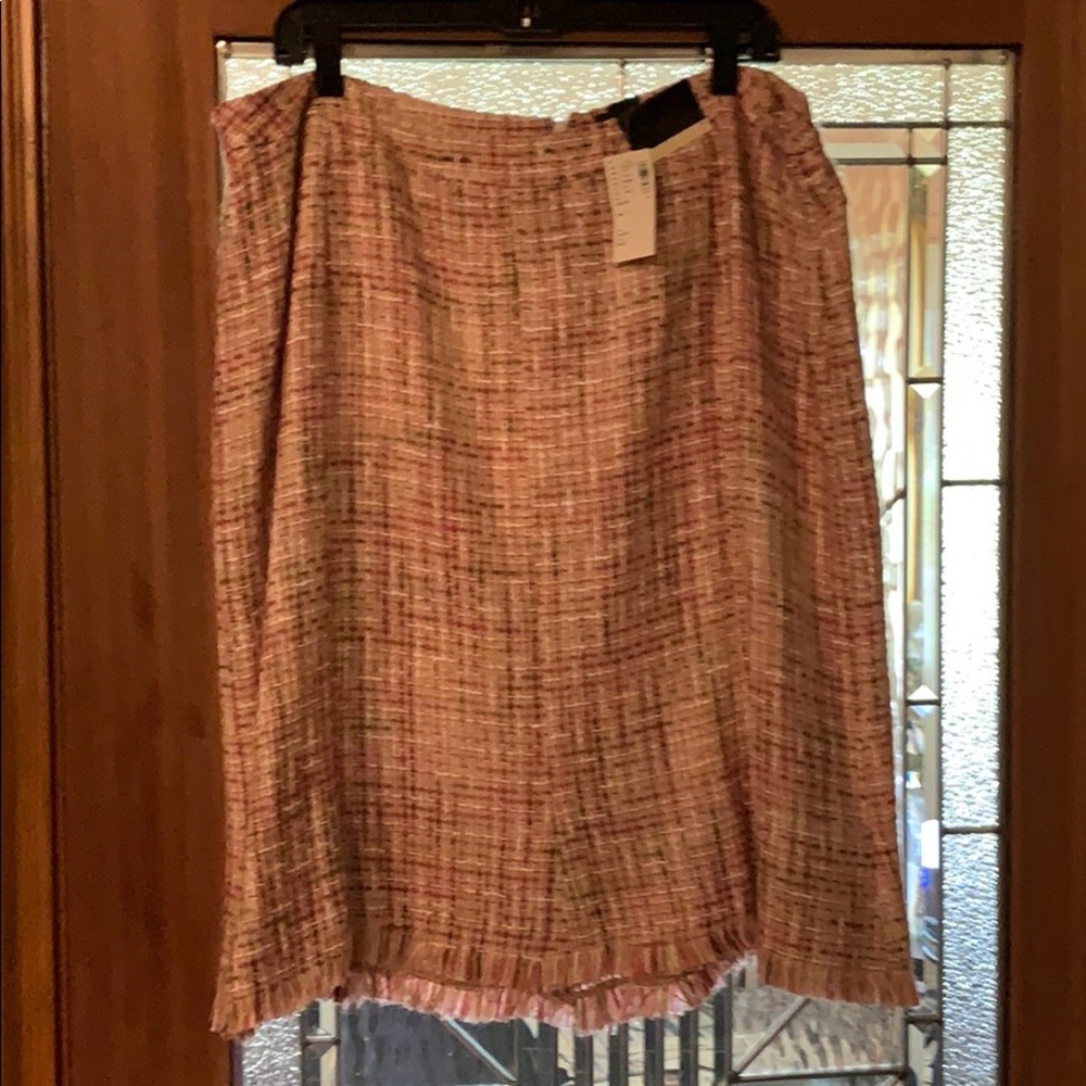 Lane Bryant pink tweed skirt